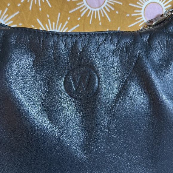 Wanderer Black Leather Hobo Crossbody Bag - Picture 5 of 11